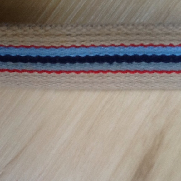 Canvas and Leather Striped Belt - Picture 3 of 7